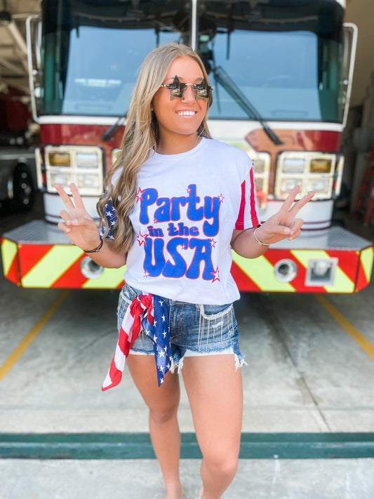 Party in the USA Stars and Stripes Tee