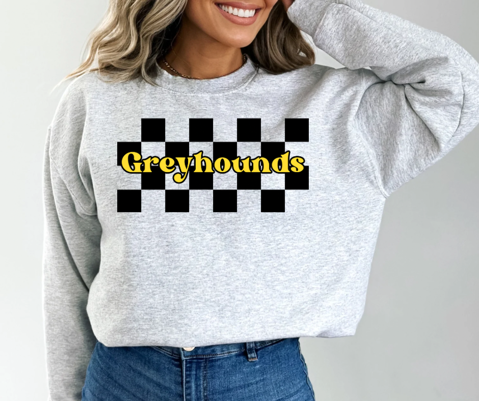 Custom School Mascot Checkered T-Shirt or Sweatshirt