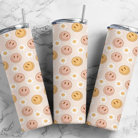 Retro Boho Smiley Face 20oz Tumbler