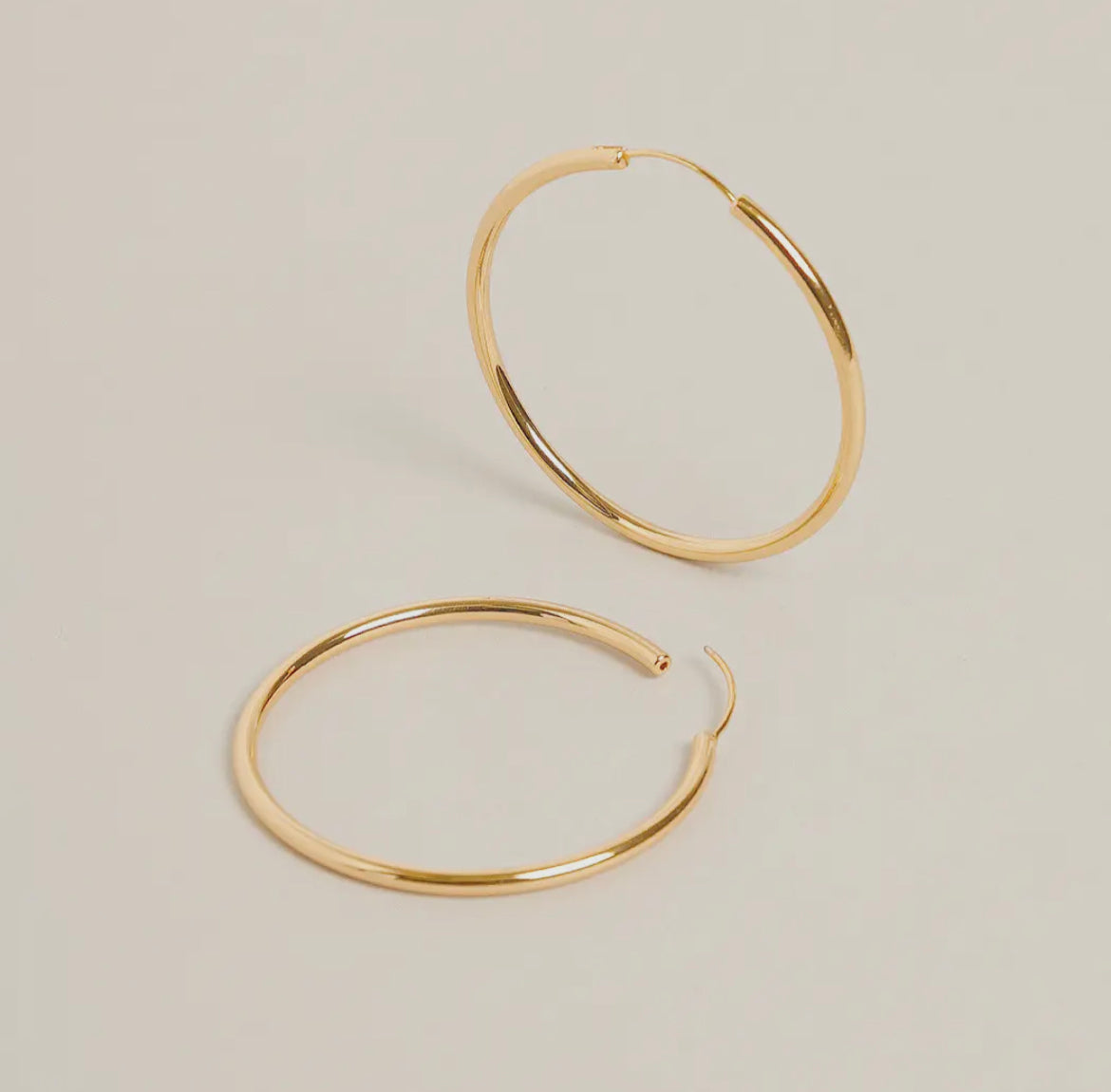 Gold Dipped Endless Hoop Earrings