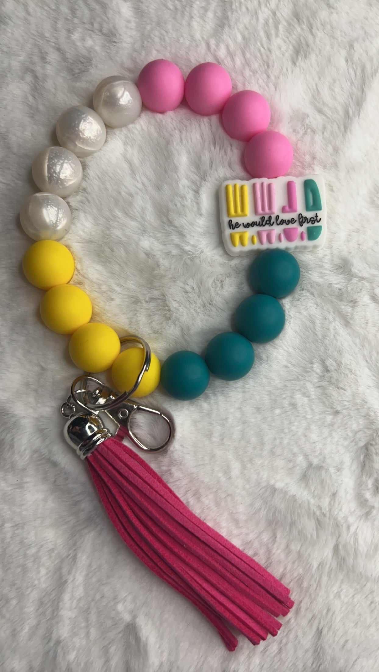 WWJD Keychain Wristlet