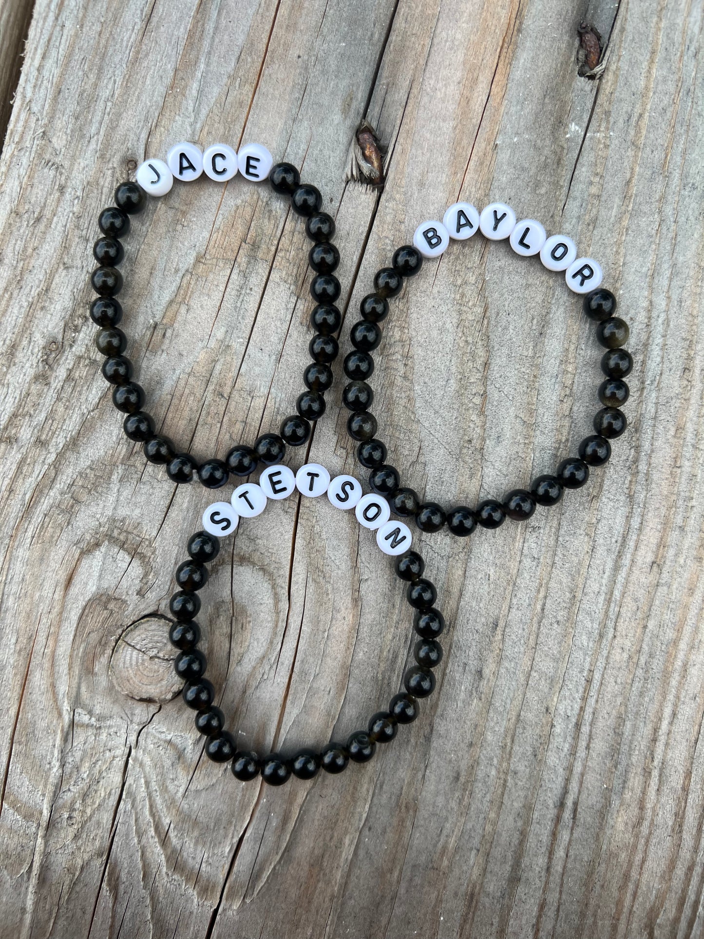 Custom Black Obsidian Bracelet