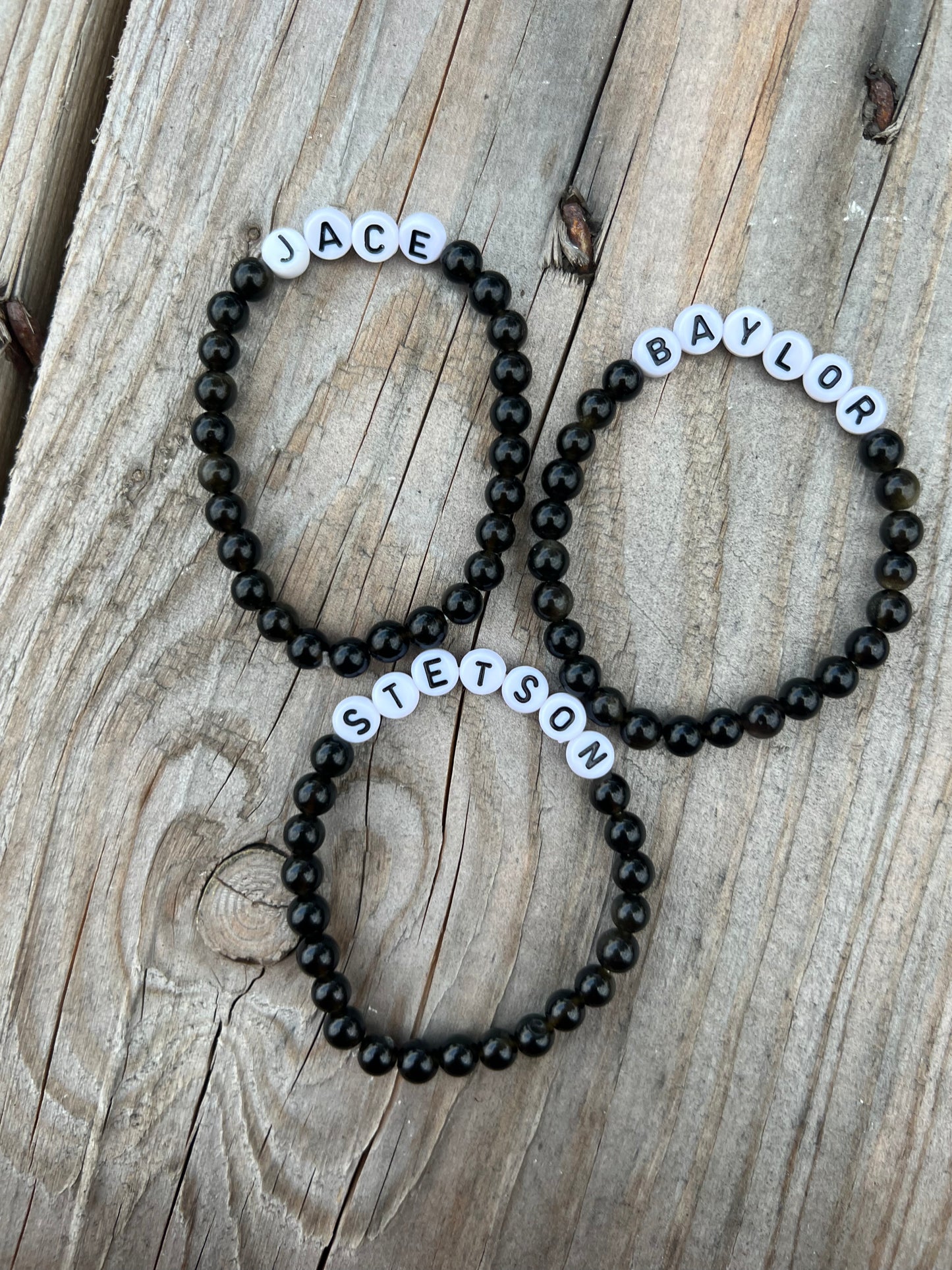 Custom Black Obsidian Bracelet