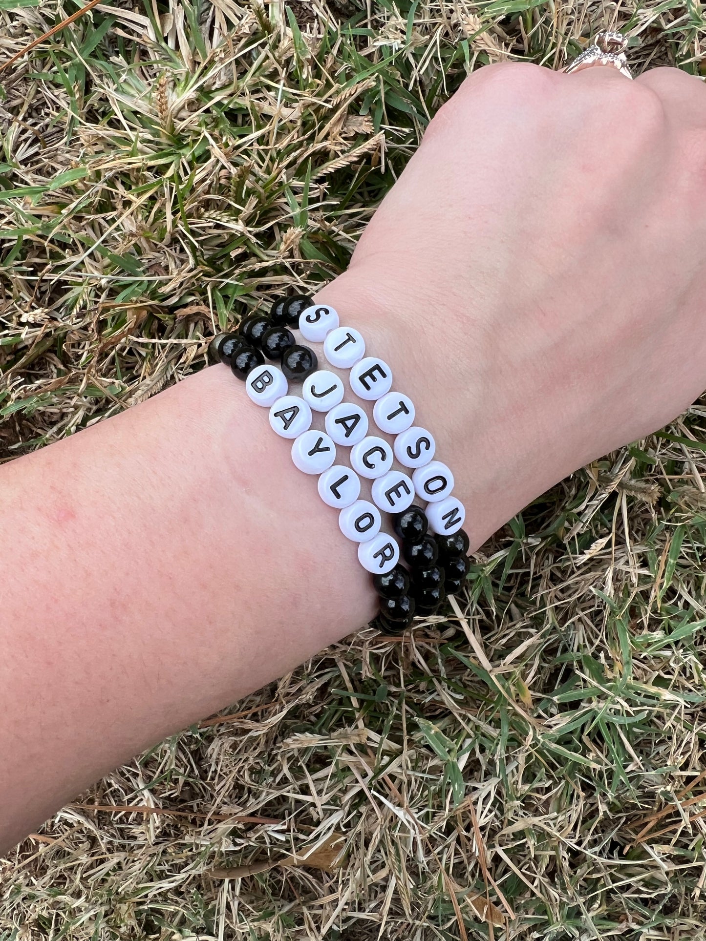 Custom Black Obsidian Bracelet